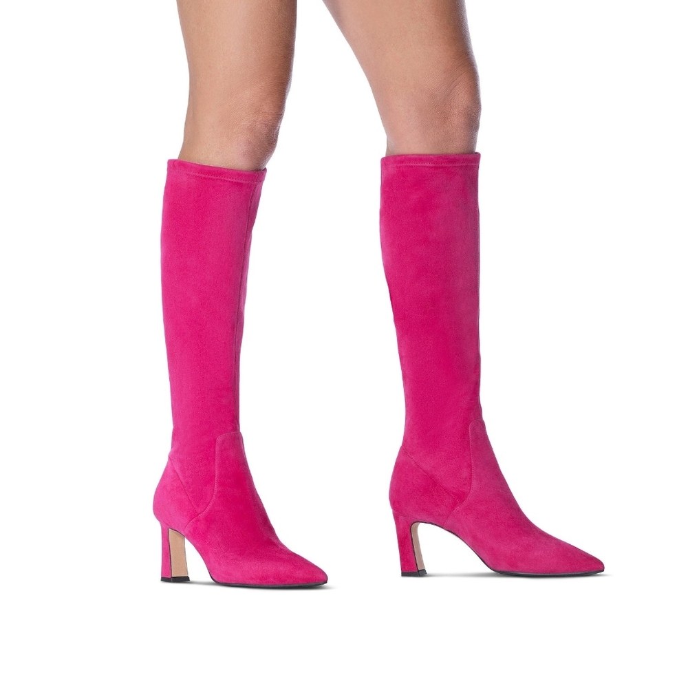 SCARLETT CHASE Lola Stretch Pink High Boot 7